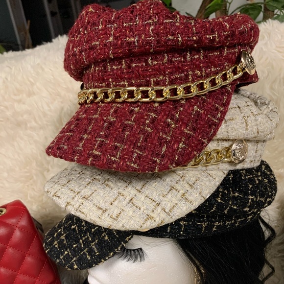 Wool Newsboy Hat Black - Picture 2 of 4